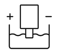 Pictogram elektrocoatingproces in vloeistofbad