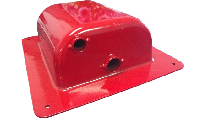 Afgewerkt en gecoat onderdeel geproduceerd via dieptrekken bij TOS