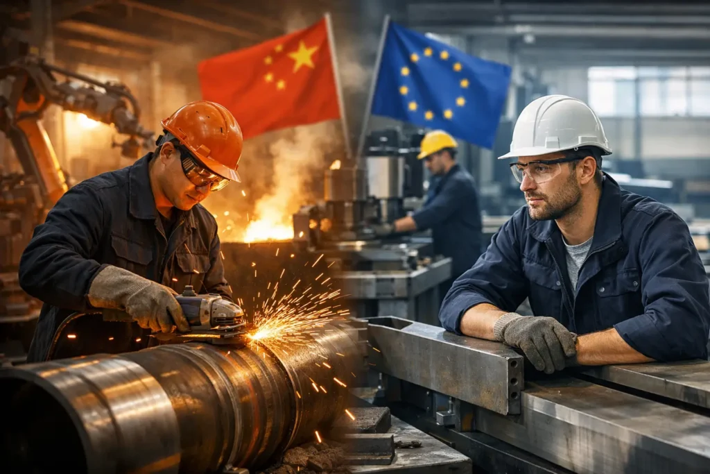 Metaalproductie China versus Oost-Europa