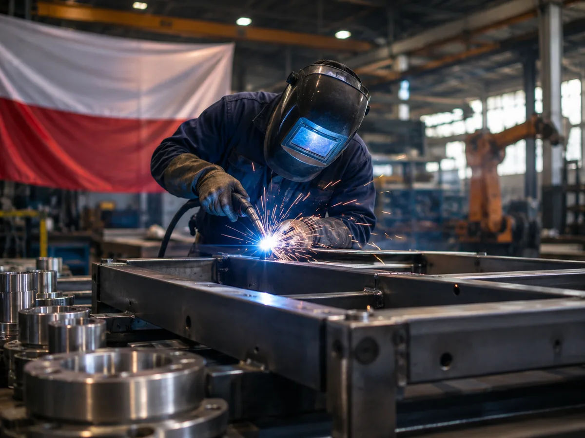 Productie in Polen met lasconstructies en metaalbewerking